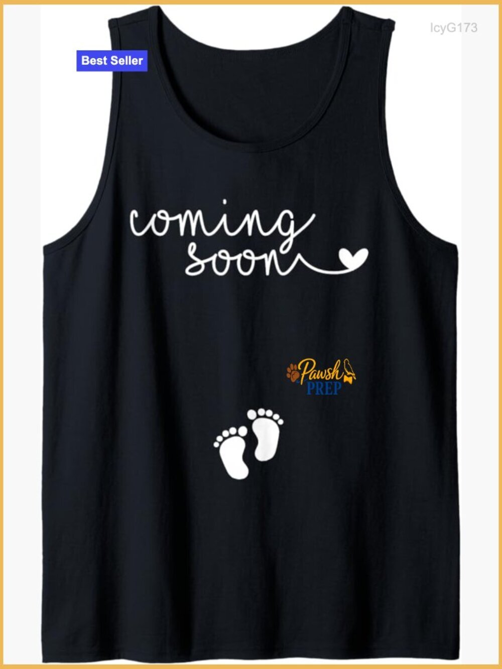 Pregnancy Announcement Tank Top Classic Fit Cotton Blend Maternity